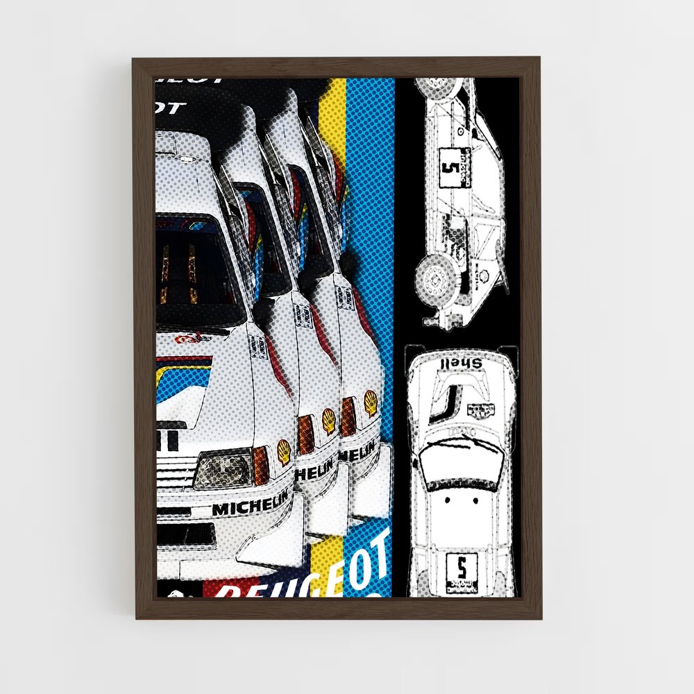 Poster Course Futuriste – affiche Peugeot (vue 5)